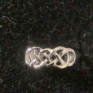 Ladies sterling silver braided ring